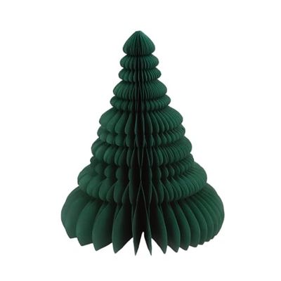 Talking Tables Decorazione verde scuro | Centrotavola a nido d'ape, mini alberi di Natale da tavolo, paese delle meraviglie, tema festa nella foresta, TREE-CARD-GRN