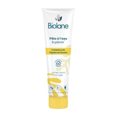 BIOLANE - Eryderm Pasta Wodna - Dziecko - Nowe opakowanie - Ulga, Naprawia - Podrażnienia, Zaczerwienienia - Naskórek pośladkowy - 75ml - Wyprodukowano we Francji