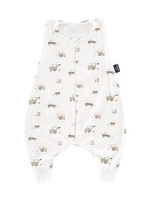 TRÄUMELAND Baby sovsäck med fötter 0,5 ToG Little Farm grön, sommarsovsäck, lätt andningsbar babysovsäck, Öko-Tex 100-certifierad