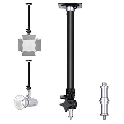 Neewer Braço de montagem em parede de 15 a 23,6 polegadas/38-60 cm de comprimento ajustável com adaptador universal de 1/4 a 3/8 polegadas para luz de vídeo de estúdio fotográfico, fotografia