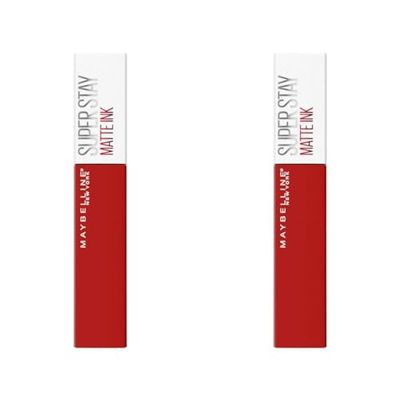 Maybelline Superstay Matte Ink Orange Red Liquid Lipstick, 330 Innovator, 5 ml (Pack of 2)