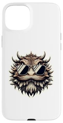Dragon barbu cool avec lunettes de soleil Graphic Design Coque pour iPhone 15 Plus