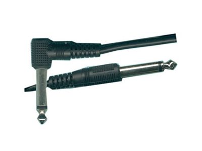 Pro Signal PSG00079 Right Angle 6.35 mm (1/4 Inches) Mono Jack Plug to Straight Plug Lead, 3m, Black