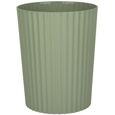 JiatuA Piccolo cestino rotondo in plastica per bagno, cucina, camera da letto, casa, ufficio, dormitorio, verde