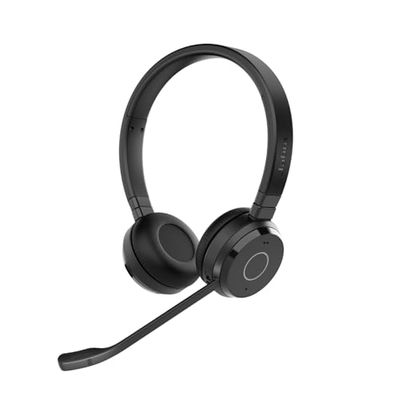 Jabra Evolve 65 TE Cuffie stereo wireless, certificazione per le comunicazioni unificate, raggio d'azione di 30 metri, batteria di 12 ore, USB-A, doppia connettività - Nero