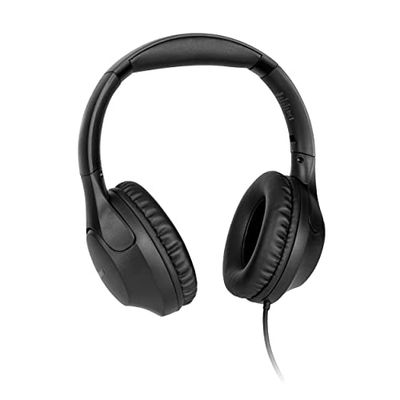 TechniSat STEREOMAN Lot de 3 écouteurs Hi-FI compacts avec Coussinets rembourrés en Cuir synthétique Longueur réglable Oreillettes Pliables Unité de contrôle Microphone Inclus Noir