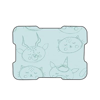 Bonamaison, Digitaal bedrukte muismat, antislip onderkant, voor kantoor en thuis, afmetingen: 22x18 cm