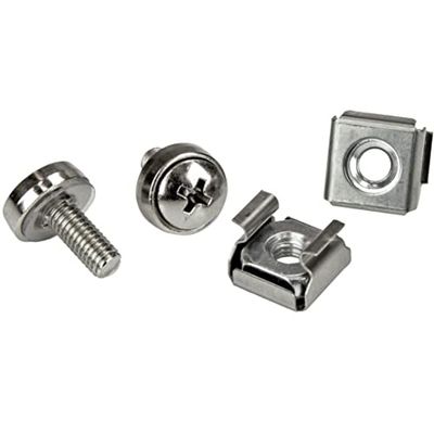 StarTech.com M5 schroeven en moeren M5 voor serverrack - M5 12 mm montageschroeven voor kast - 20 stuks (CABSCRWM520)
