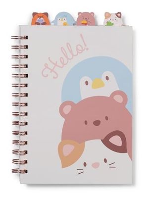 NICI 61815 mymochi Taccuino a Spirale in Stile Kawaii, Pratico e Ideale per Scuola e Ufficio, Fogli da 80 g, 15 x 21 cm, Multicolore, Colore