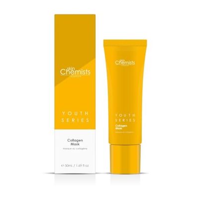 skinChemists Collagen Face Mask with Plant-Based Collagen & Amino Acids - Deeply Nourishes, Moisturises, and Softens for Youthful, Plump Skin - Improves Skin Texture & Appearance