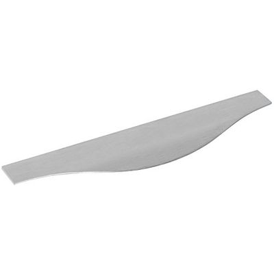 Furnipart Malibu-Curve Greeplijst, breedte 295 mm, gebogen handgreep, profiellijst voor ingroef, aluminium roestvrij stalen effect