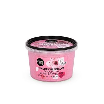 Organic Shop 250ml Body Scrub Cherry Blossom Exfoliating Cherry & White Chocolate