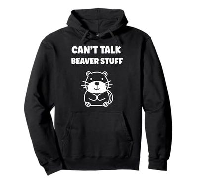 Funny Baby Beaver Minimalist Cute Can't talk Beaver Pullover Hoodie