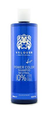 Valquer Professional Shampoo Power Colour Dyed Hair Vegan and Sulfate (Neutral) Hair Colour Enhancer - 400ml