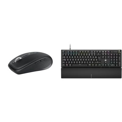 Logitech MX Anywhere 3S & CORSAIR K70 Core RGB Mechanisch Gaming