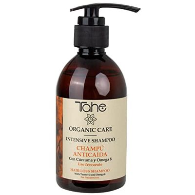 Tahe Organic Care Shampoo anti-perdita di capelli Intensive con curcuma e omega 6, 300 ml