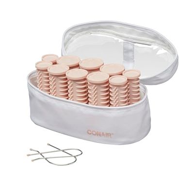 Conair Instant Heat Compact Hot Rollers; Pink (2 PIN US PLUG), color variation