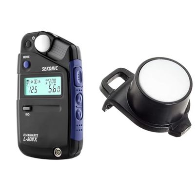 Sekonic, Flashmate L-308X, Esposimetro Per Fotografi E Cineasti – Nero/Blu & SE JL37 Lumidisc per Esposimetro Se L308S, Nero