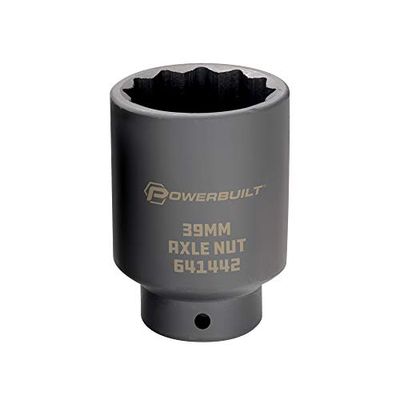 Powerbuilt - 1/2" Drive x 39mm Asse Dado Socket, Strumenti Speciali (Auto), Strumenti di Servizio (Auto) - Azione Aperta, Strumenti Speciali - Sterzo e Sospensioni (641442)