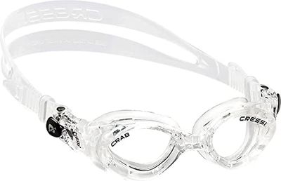 Cressi Crab Lunettes de Natation Mixte_Enfant, Clear-Lentilles Clear, Transparent/Lentilles Claires