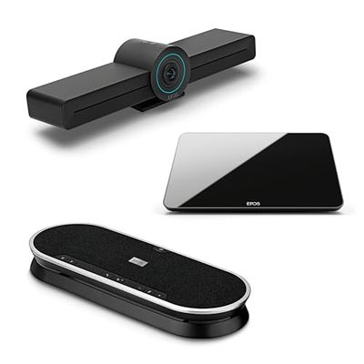 EPOS Expand Vision 3T Bundle - Soluzione Professionale per Riunioni Aziendali con Barra Video Vision 3T, Speakerphone Bluetooth Expand 80 e Expand Control