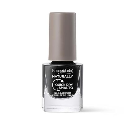 Bottega Verde - Smalto per Unghie, Naturally Quick Dry, 5 ml, Colore Nero Puro