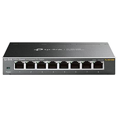 Switch 8 Ports Gigabit, Gestion Intelligente, Support VLAN et QoS, idéal pour Les réseaux domestiques et Les Petites Entreprises.