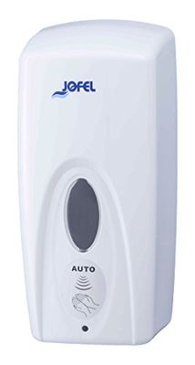 Jofel Ac91050 Azur Distributeur de savon, rechargeable, Blanc, 1 l, Blanc optique