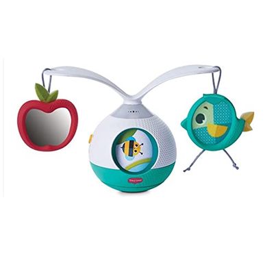 Tiny Love Tummy Time Musical Mobile 2 en 1, Móvil Bebé con Música y Luces, Gira 360°, 0+ Meses, para Cochecito, Portátil, Móvil Musical Bebé, 3 Modos de Música y Sonido, Meadow Days