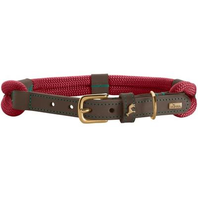HUNTER Collar para Perro Malia, Color Burdeos y marrón Oscuro, de rocío Flexible y Piel Resistente, Ligero, Resistente, Aspecto Moderno y Elegante, Colores Frescos, Fabricado en Alemania, Talla 40
