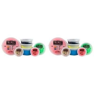 CanDo TheraPutty - Pasta modelar - 85 g - roja (ligera) (Paquete de 2)