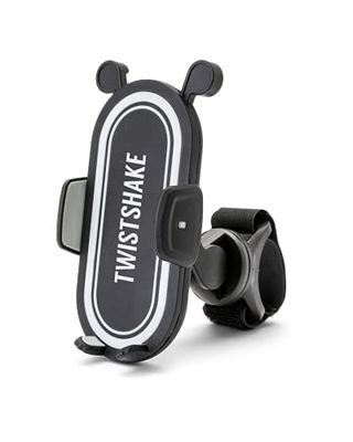 Twistshake Telefoonhouder voor Kinderwagen, Telefoon Houder Regelbare Grootte en Bevestiging, Zwart