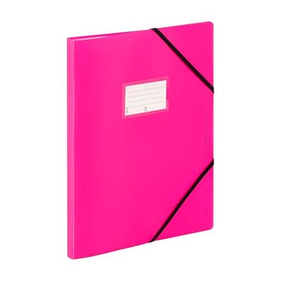 VIQUEL - FEEL'EASY A4 120 View Display Book - Strong Plastic Document Protector - 60 Pockets - Ideal for Office or Home - Pink