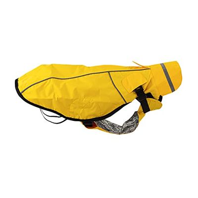 JEGGO Dry dog, regenjas voor honden, met aan beide zijden te openen ritssluiting, water- en winddicht, ademend, met binnenvoering ter bescherming tegen kou