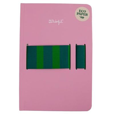Mr Wonderful - Quaderno A5 con porta cellulare rosa - 120 pagine a righe - Che ci crediate o no, a volte scrivo a mano - Rilegatura rigida