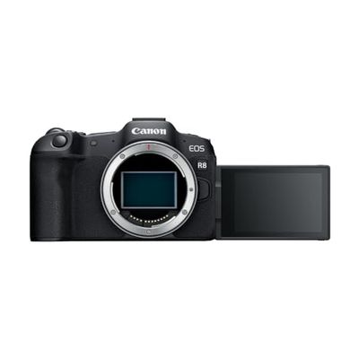 Canon EOS R8 Full Frame Mirrorless (24,2 Mp,- Fino a 40fps, DIGIC X, Video 4K UHD Fino 60p, Dual Pixel CMOS Auto Focus II, Display Touch Orientabile 7,5 cm, Wi-Fi, Bluetooth)