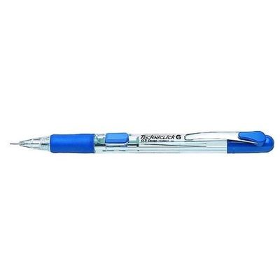 Pentel Techniclick Vulpotlood met drukknop aan de zijkant, 0,5 mm, blauw, 12 stuks