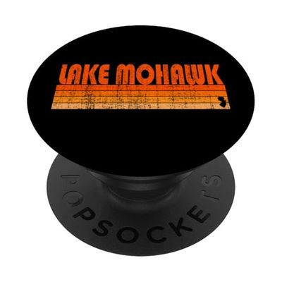 Lake Mohawk, estilo retro de los años 80 de Nueva Jersey PopSockets PopGrip Adhesivo