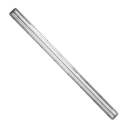 Electraline 65039 Lampada LED per soffitto con due tubi luminosi ricambiabili e clip di chiusura, 2400 Lumen, Luce naturale 4000k, 2 lampade 24W, Lunghezza 65cm, Bianco, IP65