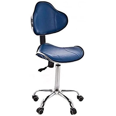 QUIRUMED Tabouret Ergonomique avec Levage à gaz et 5 Roues. Bleu