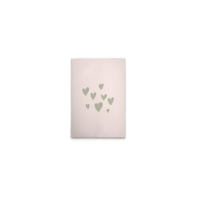 A.S. Création DD132841 Impression sur toile pour chambre d'enfant Motif cœur Beige Vert 40 x 60 cm