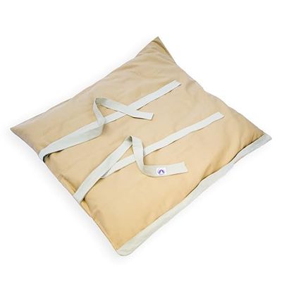 Tappetino Zabuton da meditazione imbottito di cotone 100% altezza 8cm (Naturale chiaro)