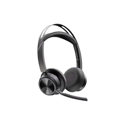Poly Voyager Focus 2 - Cuffie USB C certificate Microsoft Teams + adattatore USB-C/A - Certificazione Microsoft Teams - Assistente Google - Siri - Stereo - USB Type C - cablato/wireless - Bluetooth