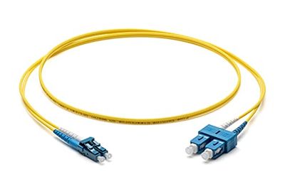 Corning Glasvezel patchkabel 2x 2,0 mm - Singlemode Duplex: LC UPC Duplex naar SC UPC Duplex, 5m (geel) - SMF Ultra