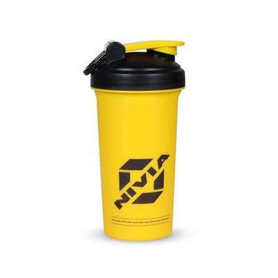 Nivia Street Sports Shaker voor Mannen & Vrouwen (Geel, Capaciteit - 750 ml) | Plastic | Voor Sport, Fietsen, Gym, Hardlopen, Training | Waterfles