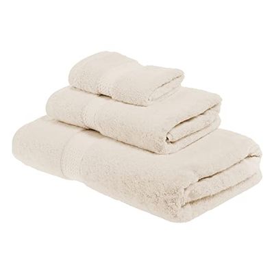 Superior - Conjunto de toalhas de algodão de 900 g/m2, cor creme, 3 peças