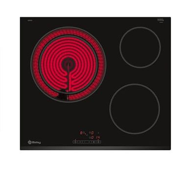 Balay - Placa de vitrocerâmica, 60 cm, zona gigante dupla de 21/28 cm, preto, sem moldura inoxidável, 3EB715LR