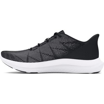 Under Armour UA W Charged Speed Swift Baskets pour femmes, chaussures de sport respirantes, noir/noir/blanc
