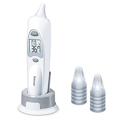Beurer FT 58 ear thermometer, digital clinical thermometer with infrared measuring technology for measurement in the ear, 1 piece (pack of 1)