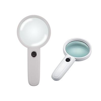 PARENCE - Loupe de Lecture 3X avec LED et ABS Blanc pour Lecture, Bijoux et Observation